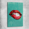 Candy Pop stretched canvas - part of our high quality canvas lips wall art collection