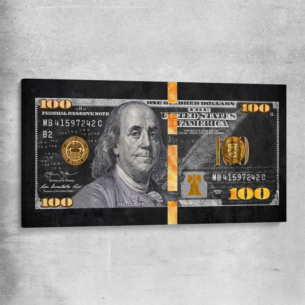 Money wall art print of Franklin Reserve on a stretched canvas