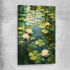 Floral print of Emerald Reverie on a stretched canvas