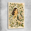 Floral print of Garden Muse on a stretched canvas
