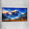 Floral print of Julian Alps Triglav Peak on a stretched canvas