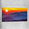 Floral print of Smoky Mountains Sunset on a stretched canvas