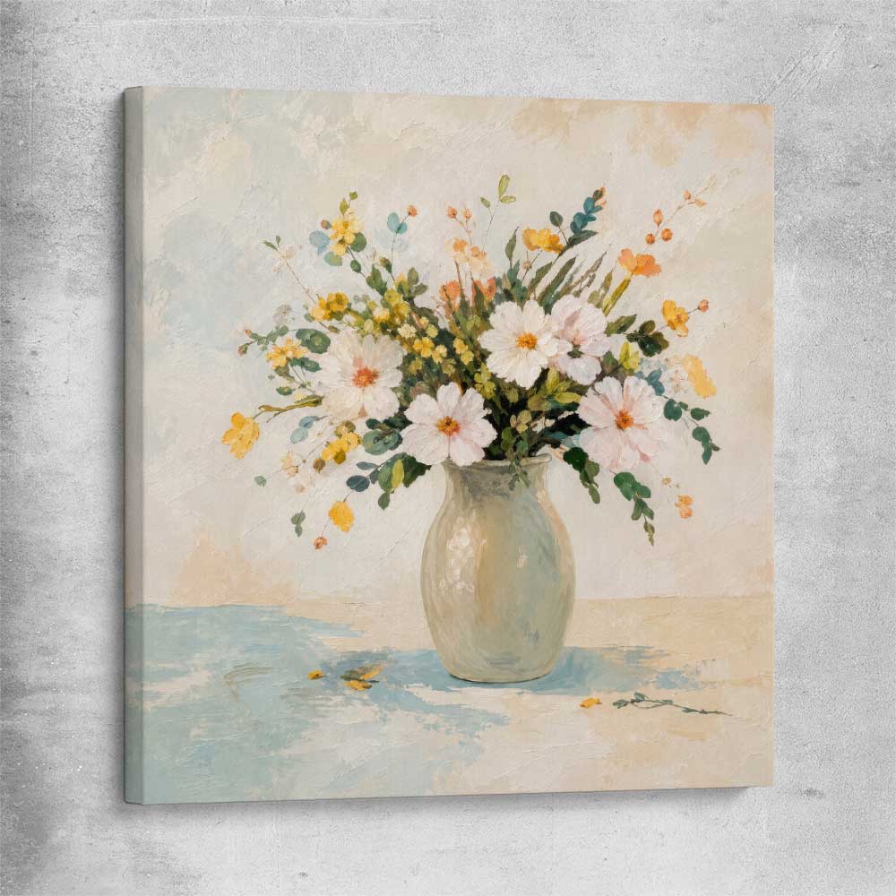 Floral print of Wildflower Market on a stretched canvas