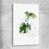 Floral print of Botanic Gold Three on a stretched canvas