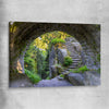Floral print of Broumovske Steny Arch on a stretched canvas