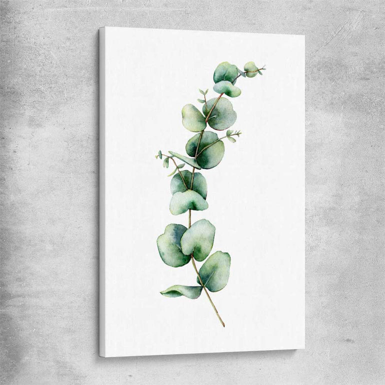 Floral print of Eucalyptus One on a stretched canvas