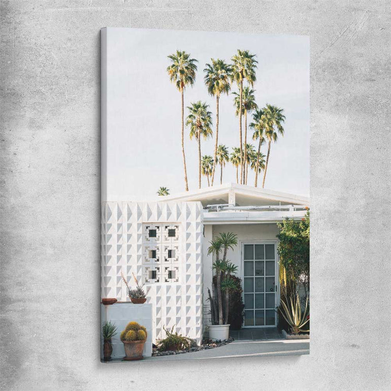 Floral print of Palm Springs Sky on a stretched canvas