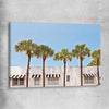 Floral print of South Miami Palms on a stretched canvas
