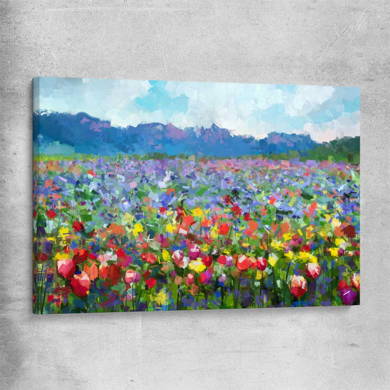 Floral print of Spring Blossom on a stretched canvas