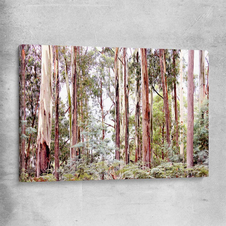 Floral print of Victorian Forest on a stretched canvas