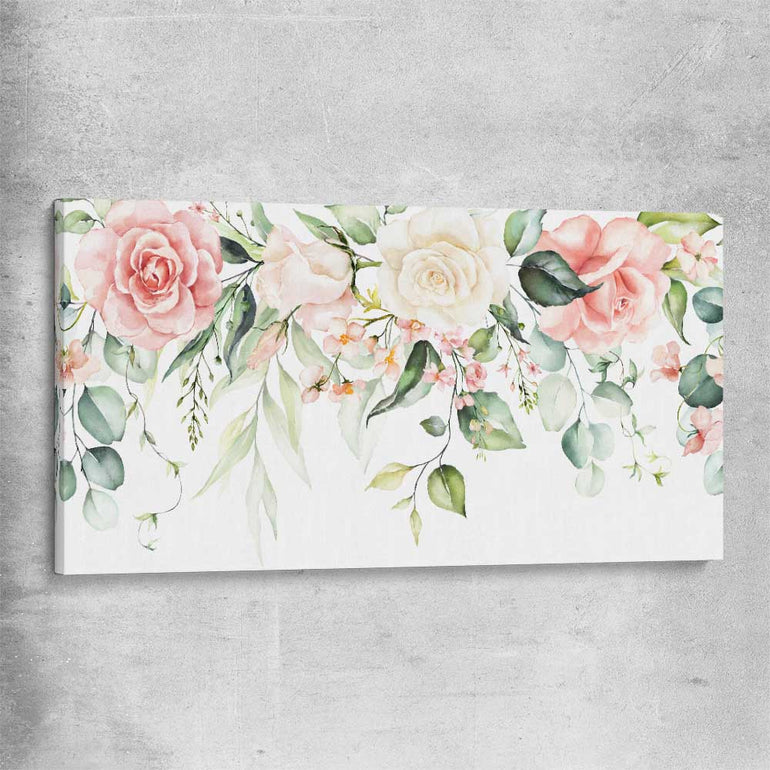 Floral print of Vivid Blossom on a stretched canvas