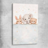 Baby Animal Trio stretched canvas is a nursery canvas wall art and print suited for childrens nursery area