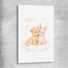 Hugs of Happiness stretched canvas is a nursery canvas wall art and print suited for childrens nursery area