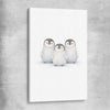 Little Penguin Trio stretched canvas is a nursery canvas wall art and print suited for childrens nursery area