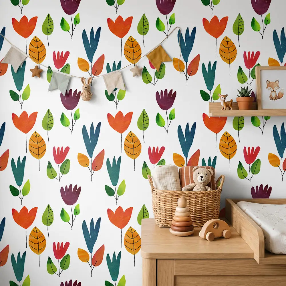 Nordic Petals Wallpaper
