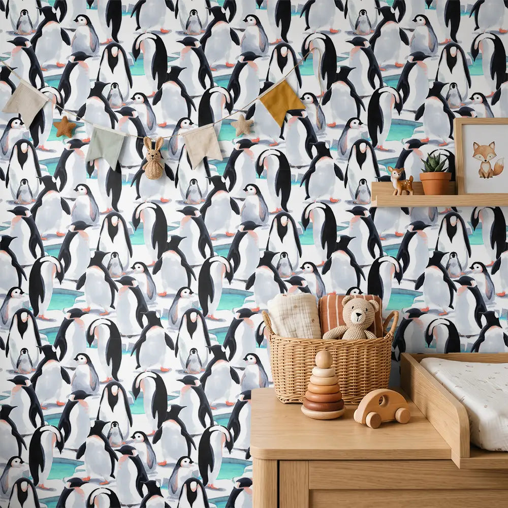 Penguin Parade Wallpaper