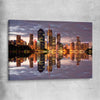 Brisbane City Reflections stretched canvas is a high quality print in our city skyline, travel prints and maps collection