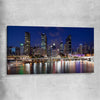 Brisbane Southbank Glow stretched canvas is a high quality print in our city skyline, travel prints and maps collection