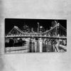 Brisbane Story Bridge stretched canvas is a high quality print in our city skyline, travel prints and maps collection
