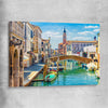 Chioggia Cityscape Italy stretched canvas is a high quality print in our city skyline, travel prints and maps collection
