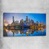 City Reflections Melbourne stretched canvas is a high quality print in our city skyline, travel prints and maps collection
