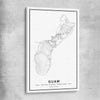 Hagatna City stretched canvas is a high quality print in our city skyline, travel prints and maps collection