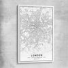 London City stretched canvas is a high quality print in our city skyline, travel prints and maps collection