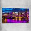 Story Bridge Glow stretched canvas is a high quality print in our city skyline, travel prints and maps collection