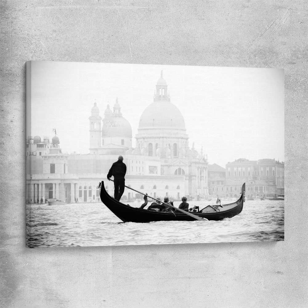 Venice Gondola Ride stretched canvas is a high quality print in our city skyline, travel prints and maps collection