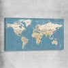 World Map stretched canvas is a high quality print in our city skyline, travel prints and maps collection