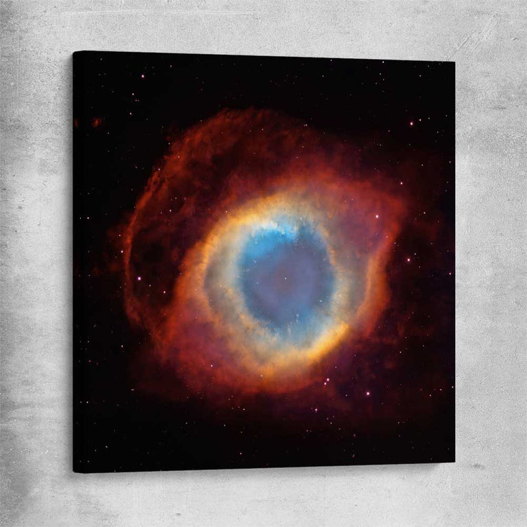 Space prints and wall art of Helix Nebula on a stretched canvas