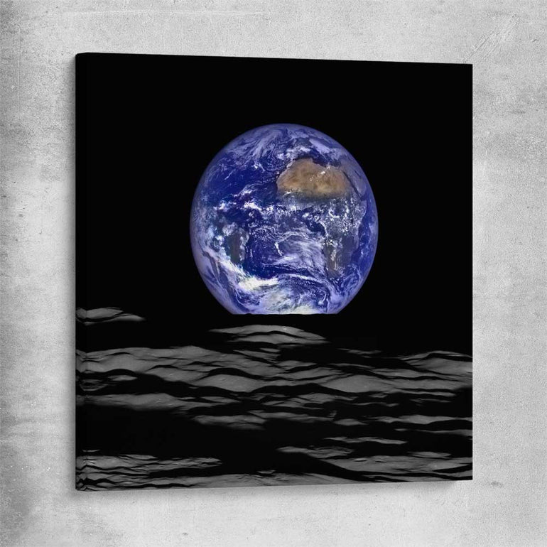 Space prints and wall art of The Earth on a stretched canvas