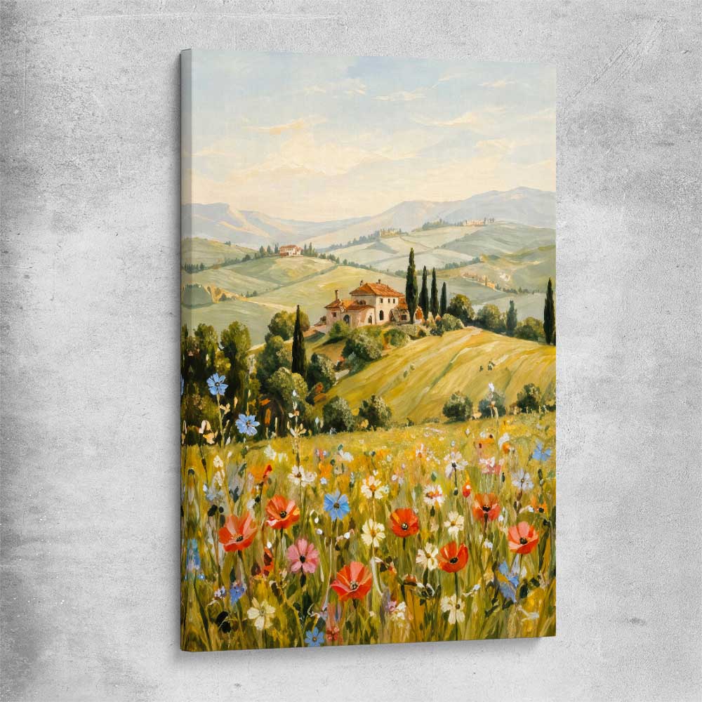 Golden Field Strokes stretched canvas is a high quality print in our city skyline, travel prints and maps collection