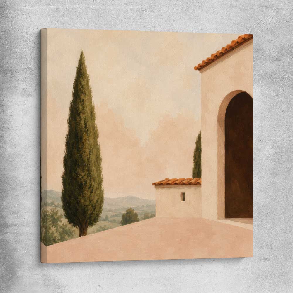 Tuscan Morning stretched canvas is a high quality print in our city skyline, travel prints and maps collection