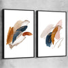 Abstract Strokes Pair black framed canvas - part of our high quality canvas abstract wall art collection