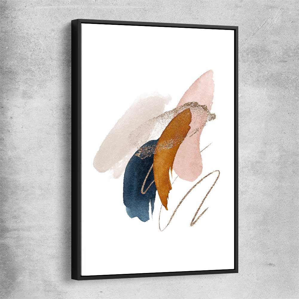 Abstract Strokes Two black framed canvas - part of our high quality canvas abstract wall art collection