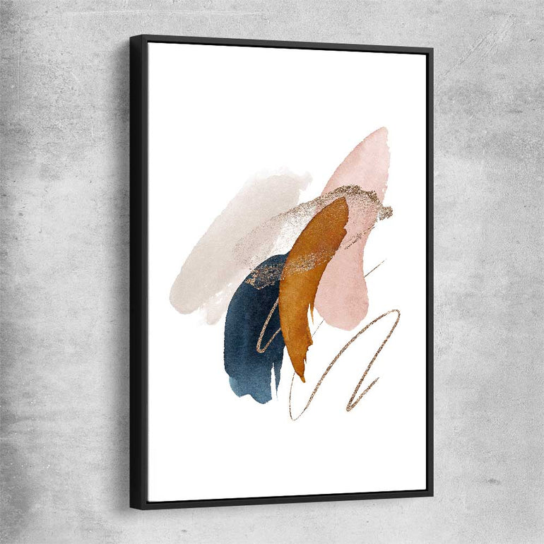 Abstract Strokes Two black framed canvas - part of our high quality canvas abstract wall art collection