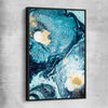 Aqua Path black framed canvas - part of our high quality canvas abstract wall art collection