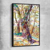 Autumn Leaves black framed canvas - part of our high quality canvas abstract wall art collection