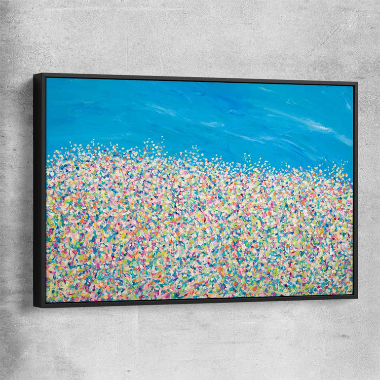 Banks of Atlantics black framed canvas - part of our high quality canvas abstract wall art collection