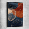 Beige Navy One black framed canvas - part of our high quality canvas abstract wall art collection