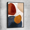 Beige Navy Two black framed canvas - part of our high quality canvas abstract wall art collection