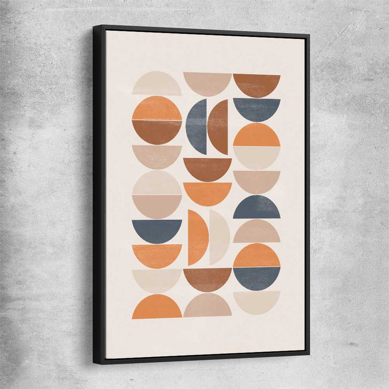 Bohemian Moons black framed canvas - part of our high quality canvas abstract wall art collection