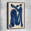 Cobalt Forms I black framed canvas - part of our high quality canvas abstract wall art collection