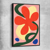 Coral Petal black framed canvas - part of our high quality canvas abstract wall art collection