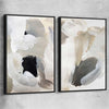 Cosy Neutral Pair black framed canvas - part of our high quality canvas abstract wall art collection