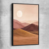 Desert Moonrise black framed canvas - part of our high quality canvas abstract wall art collection