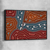 Dots of Night black framed canvas - part of our high quality canvas abstract wall art collection