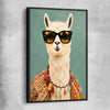 Drama Llama black framed canvas - part of our high quality canvas abstract wall art collection