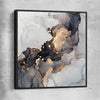 Golden Tones black framed canvas - part of our high quality canvas abstract wall art collection